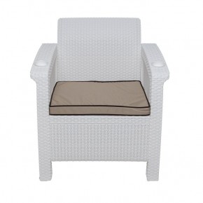 Комплект уличной мебели Yalta Premium Terrace Set (Ялта) белый (+подушки под спину) в Сысерти - sysert.ok-mebel.com | фото 6
