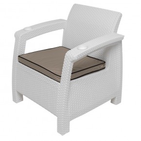 Комплект уличной мебели Yalta Premium Terrace Set (Ялта) белый (+подушки под спину) в Сысерти - sysert.ok-mebel.com | фото 7