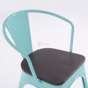 Кресло Barneo N-245 Tolix style Wood  (RAL6027 бирюзовый) в Сысерти - sysert.ok-mebel.com | фото 2