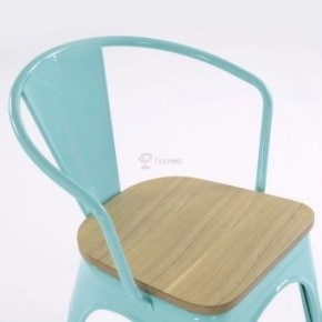 Кресло Barneo N-245 Tolix style Wood  (RAL6027 бирюзовый) в Сысерти - sysert.ok-mebel.com | фото 3