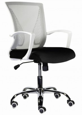 Кресло BRABIX "Wings MG-306" (пластик белый, хром, сетка, серое/черное) 532010 в Сысерти - sysert.ok-mebel.com | фото