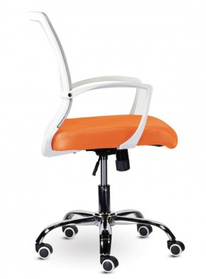 Кресло BRABIX "Wings MG-306", пластик белый, хром, сетка, серое/оранжевое, 532011 в Сысерти - sysert.ok-mebel.com | фото 3