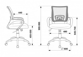 Кресло Бюрократ CH-695N/R/TW-11 красный TW-35N черный TW-11 в Сысерти - sysert.ok-mebel.com | фото 3