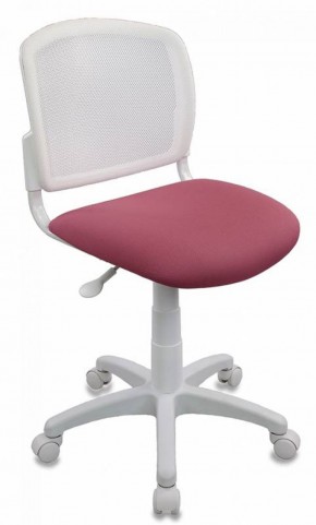 Кресло детское Бюрократ CH-W296NX/26-31 белый TW-15 розовый 26-31 в Сысерти - sysert.ok-mebel.com | фото 1