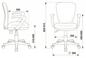 Кресло детское Бюрократ KD-W10AXSN/26-25 серый в Сысерти - sysert.ok-mebel.com | фото 4
