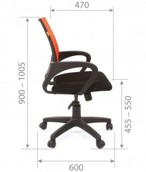 Кресло для оператора CHAIRMAN 696 black (ткань TW-11/сетка TW-04) в Сысерти - sysert.ok-mebel.com | фото 5