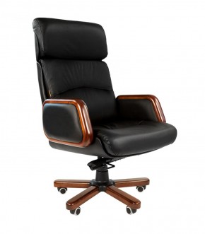 Кресло для руководителя CHAIRMAN 417 (Натуральная кожа) Черное в Сысерти - sysert.ok-mebel.com | фото