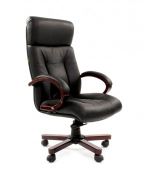 Кресло для руководителя CHAIRMAN  421 (Натуральная кожа) Черное в Сысерти - sysert.ok-mebel.com | фото 1