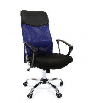 Кресло для руководителя CHAIRMAN 610 N (15-21 черный/сетка синий) в Сысерти - sysert.ok-mebel.com | фото