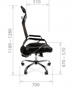 Кресло для руководителя CHAIRMAN 700 (Сетка) Черное в Сысерти - sysert.ok-mebel.com | фото 5