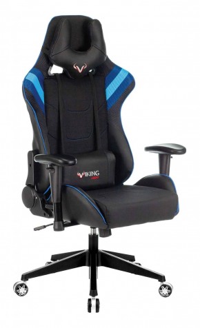 Кресло игровое Бюрократ VIKING 4 AERO BLUE черный/синий в Сысерти - sysert.ok-mebel.com | фото