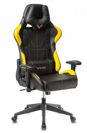 Кресло игровое Бюрократ VIKING 5 AERO YELLOW черный/желтый в Сысерти - sysert.ok-mebel.com | фото