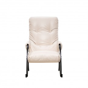 Кресло-качалка Модель 67 Венге текстура, к/з Varana cappuccino в Сысерти - sysert.ok-mebel.com | фото 2