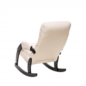 Кресло-качалка Модель 67 Венге текстура, к/з Varana cappuccino в Сысерти - sysert.ok-mebel.com | фото 4