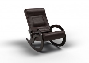 Кресло-качалка Вилла 11-К-КР (экокожа/венге) КРЕМ в Сысерти - sysert.ok-mebel.com | фото 1