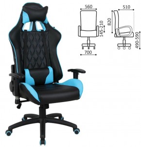Кресло компьютерное BRABIX "GT Master GM-110" (черное/голубое) 531928 в Сысерти - sysert.ok-mebel.com | фото 2