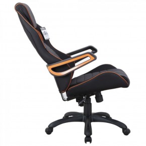 Кресло компьютерное BRABIX Techno Pro GM-003 (ткань черное/серое, вставки оранжевые) 531813 в Сысерти - sysert.ok-mebel.com | фото 4