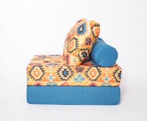 Кресло-кровать-пуф бескаркасное Прайм (мехико желтый-морская волна) в Сысерти - sysert.ok-mebel.com | фото 2