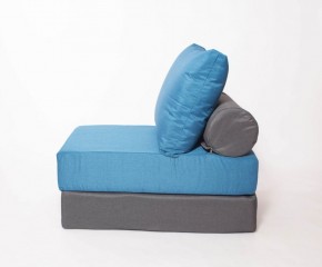 Кресло-кровать-пуф бескаркасное Прайм (синий-графит (Ф)) в Сысерти - sysert.ok-mebel.com | фото 2