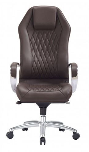 Кресло руководителя Бюрократ _AURA/BROWN коричневый в Сысерти - sysert.ok-mebel.com | фото 3