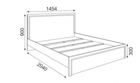 Кровать 1.4 М16 Стандарт с настилом Беатрис (Орех гепланкт) в Сысерти - sysert.ok-mebel.com | фото