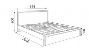 Кровать 1.6 Беатрис М07 Стандарт с ортопедическим основанием (Орех гепланкт) в Сысерти - sysert.ok-mebel.com | фото 2