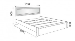 Кровать 1.6 М09 с мягкой спинкой и настилом Беатрис (Орех гепланкт) в Сысерти - sysert.ok-mebel.com | фото