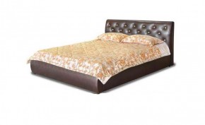 Кровать 1600 Флоренция в к/з "Классик 307 коричневый" (серия Норма) + основание + опоры в Сысерти - sysert.ok-mebel.com | фото