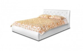 Кровать 1600 Флоренция в к/з "Классик 550 белый" (серия Норма) + основание + опоры в Сысерти - sysert.ok-mebel.com | фото