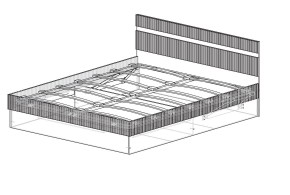 ОЛИВИЯ Кровать 1600 с основанием и ПМ в Сысерти - sysert.ok-mebel.com | фото 4