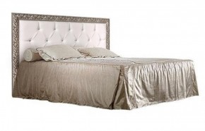 Кровать 2-х спальная(1,6 м)Тиффани Premium черная/серебро с мягким элементом со стразами с подъемным механизмом (ТФКР-2[3][7](П) в Сысерти - sysert.ok-mebel.com | фото