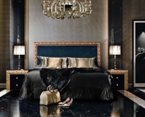 Кровать 2-х спальная (1,6 м) Тиффани Premium черная/золото с мягким элементом (Антрацит) с подъемным механизмомарт (ТФКР-3[3](П) в Сысерти - sysert.ok-mebel.com | фото 2