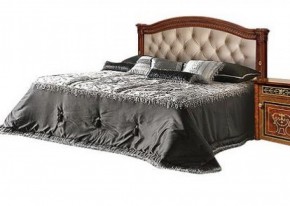Кровать 2-х спальная с мягким изголовьем без изножья Карина-3 орех (К3КР-4[1]) в Сысерти - sysert.ok-mebel.com | фото