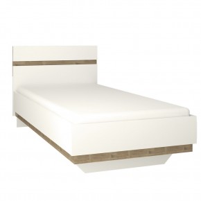 Кровать 90/TYP 90, LINATE ,цвет белый/сонома трюфель в Сысерти - sysert.ok-mebel.com | фото