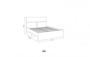 Кровать Агата М8 1600 Белый в Сысерти - sysert.ok-mebel.com | фото 1