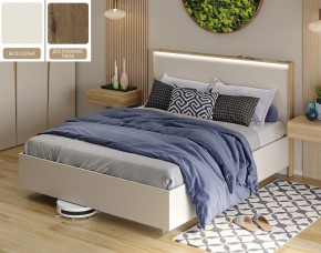 Кровать (Бело-серый U775 ST9/Дуб Галифакс Табак) 1400 в Сысерти - sysert.ok-mebel.com | фото