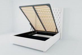 Кровать Берлин ЛЮКС с ПМ 1200 (экокожа белая) в Сысерти - sysert.ok-mebel.com | фото
