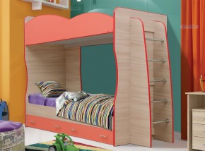 Кровать детская 2-х ярусная Юниор-1.1 (800*2000) ЛДСП в Сысерти - sysert.ok-mebel.com | фото 1