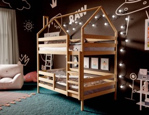 Кровать-домик двухъярусная 80*190 без покраски в Сысерти - sysert.ok-mebel.com | фото 2