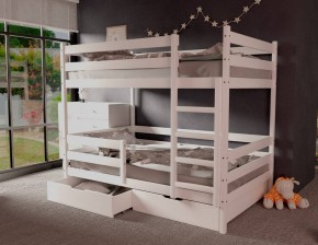 Кровать двухъярусная без крыши 80*190 Белый в Сысерти - sysert.ok-mebel.com | фото