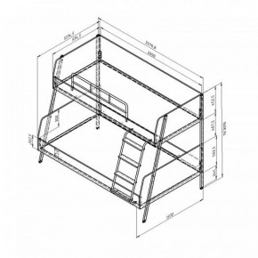 Кровать двухъярусная Дельта Лофт-20.02.04 Белый в Сысерти - sysert.ok-mebel.com | фото 2