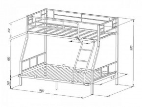 Кровать двухъярусная "Гранада-1 140" Серый в Сысерти - sysert.ok-mebel.com | фото 2