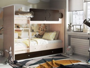 Кровать двухъярусная "Тетрис" (щиты) с бортиками + ящики в Сысерти - sysert.ok-mebel.com | фото 3