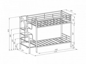 Кровать двухъярусная "Толедо" Черный/Венге в Сысерти - sysert.ok-mebel.com | фото 2