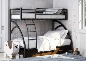 Кровать двухъярусная "Виньола-2 Я" с ящиком Черный/Венге в Сысерти - sysert.ok-mebel.com | фото