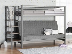 Кровать двухъярусная с диваном "Мадлен-3" (Серый/Серый) в Сысерти - sysert.ok-mebel.com | фото