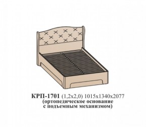 Кровать ЭЙМИ с подъемным механизмом КРП-1701 Бодега белая/патина серебро (1200х2000) в Сысерти - sysert.ok-mebel.com | фото