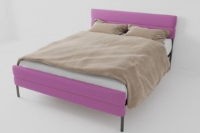 Кровать Горизонт Мини с ортопедическим основанием 800 (велюр розовый) в Сысерти - sysert.ok-mebel.com | фото 1