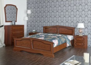 ЕЛЕНА Кровать из массива 1800 (Орех) в Сысерти - sysert.ok-mebel.com | фото 2