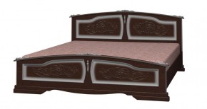 ЕЛЕНА Кровать из массива 1400 (Орех темный) в Сысерти - sysert.ok-mebel.com | фото